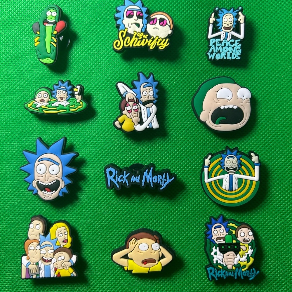 NEW Set 12 Rick and Morty Croc Charms. Bundle up to save more.